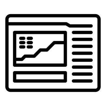 Website management icon outline vector. Job project Stock Illustration