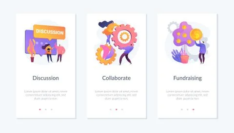 Website media elements app interface template. Stock Illustration