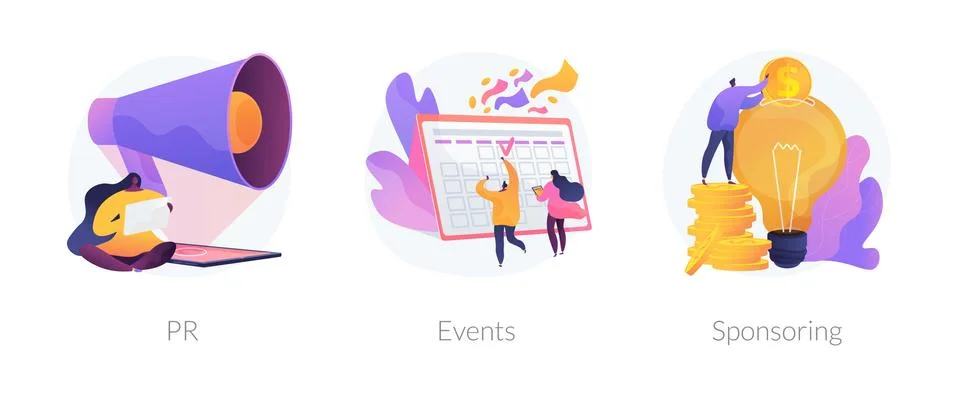 Website media elements vector concept metaphors. Illustrazione stock