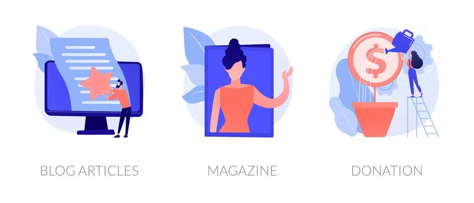 Website media elements vector concept metaphors. Illustrazione stock