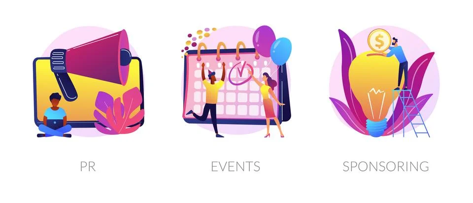 Website media elements vector concept metaphors. Stock Illustration