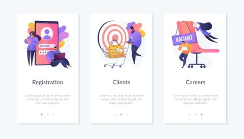 Website menu bar app interface template. Stock Illustration