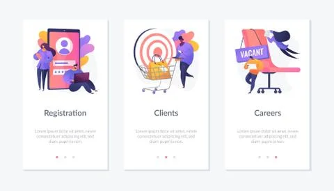 Website menu bar webpage template. Stock Illustration