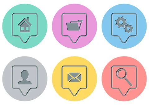 Website menu icons Stock-Illustration