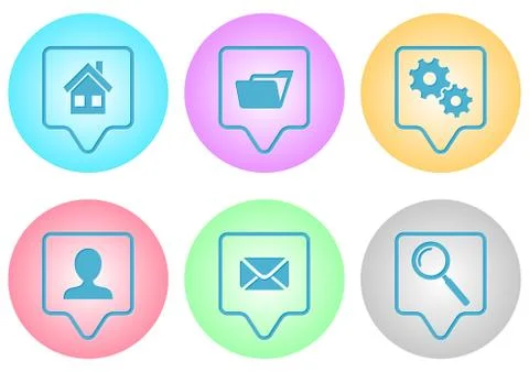 Website menu icons Stock Illustration