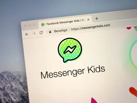 Website of Messenger Kids Stock Photos