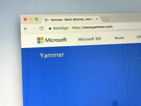Website of Microsoft Yammer Stock Photos