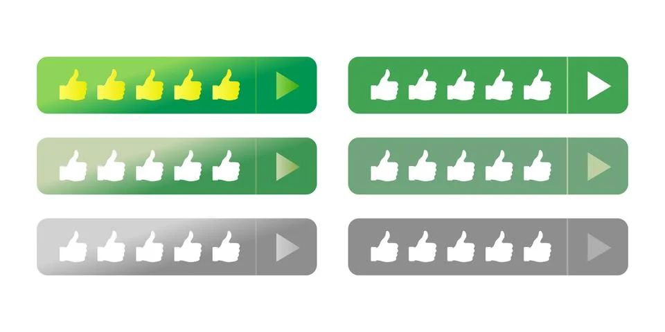 Website mobile responsive ranking feedback vector button Stock Illustration