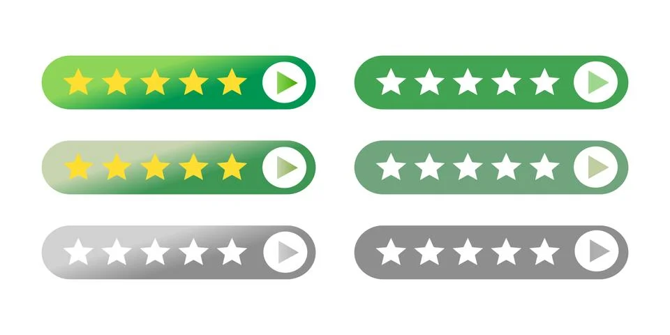 Website mobile responsive ranking feedback vector button Stock Illustration