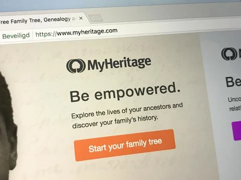 Website of MyHeritage Stock Photos