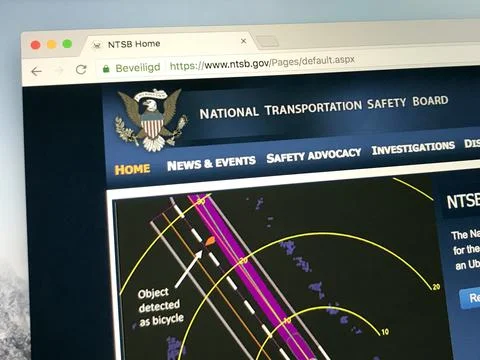 Website of The National Transportation Safety Board Stock Photos