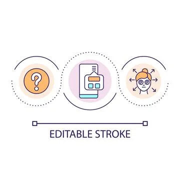 Website navigation mistake loop concept icon Stock Illustration