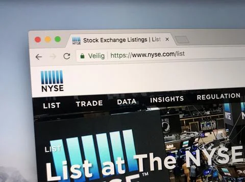 Website of The New York Stock Exchange, NYSE Stock Photos