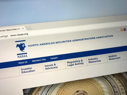 Website of North American Securities Administrators Association (NASAA) Stock Photos