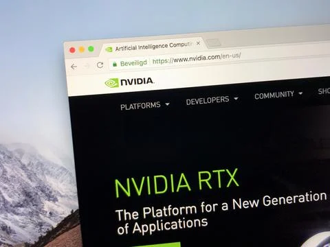 Website of NVIDIA Stock Photos