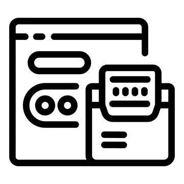 Website offering online payment system using credit card Stock Illustration