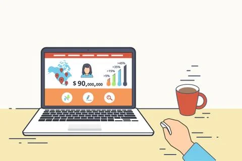 Website online developing and testing イラスト素材