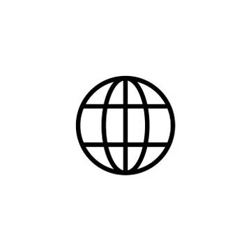 Website online internet icon vector global url. Web url icon Stock Illustration