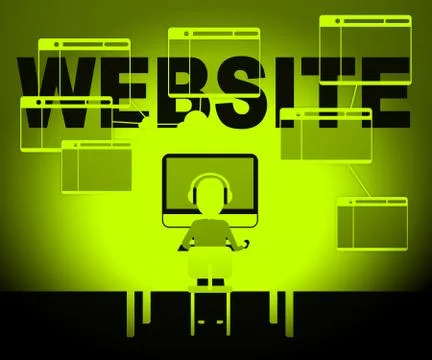 Website Online Meaning Browsing Internet 3d Illustration イラスト素材
