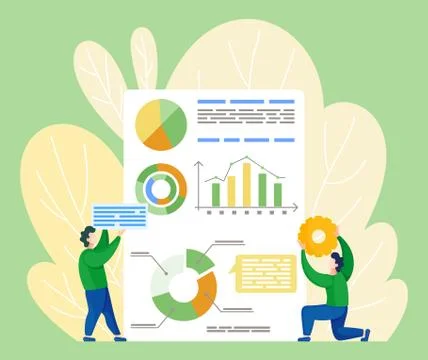 Website Optimization Data Analysis Banner Vector Illustrazione stock