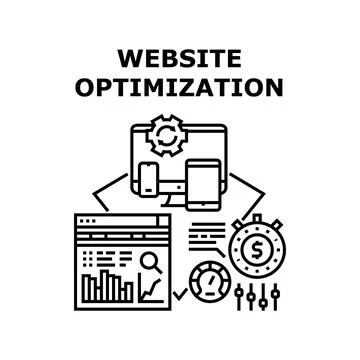 Website optimization icon vector illustration イラスト素材