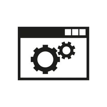 The website optimization icon. WWW and browser, development, seo symbol. UI. Web 스톡 일러스트