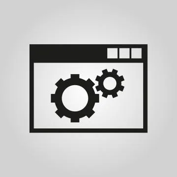 The website optimization icon. WWW and browser, development, seo symbol. UI. Web イラスト素材