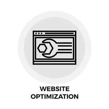 Website Optimization Line Icon Stock Illustration