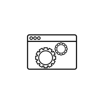 Website optimization line icon Stock Illustration