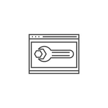 Website Optimization Line Icon Stock Illustration