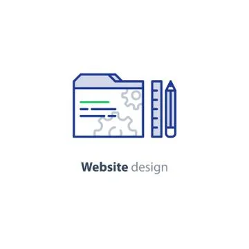 Website optimization services, design and development concept icon イラスト素材