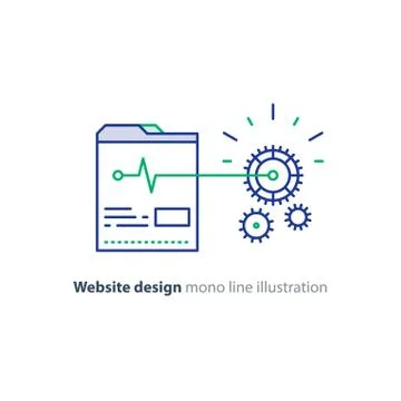 Website optimization services, programming and coding Stock Illustration