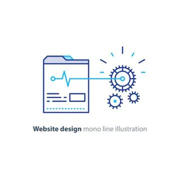 Website optimization services, programming and coding Illustrazione stock