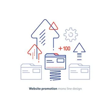 Website optimization services, top level Stock Illustration