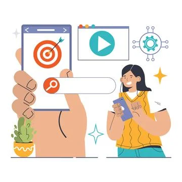 Website Optimization set. Flat vector illustration. Stock Illustration