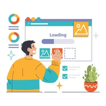 Website Optimization set. Flat vector illustration. 스톡 일러스트