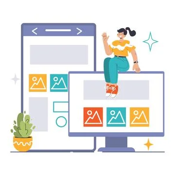 Website Optimization set. Flat vector illustration. イラスト素材