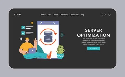 Website Optimization set. Flat vector illustration. 스톡 일러스트