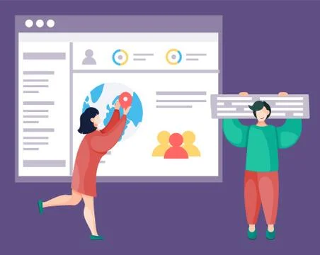 Website Optimization Social Network Icon Vector Stockillustratie