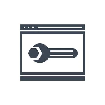 Website Optimization Vector Glyph Icon Illustrazione stock