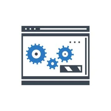 Website Optimization Vector Glyph Icon Stock Illustration