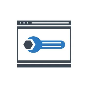 Website Optimization Vector Glyph Icon Stock Illustration