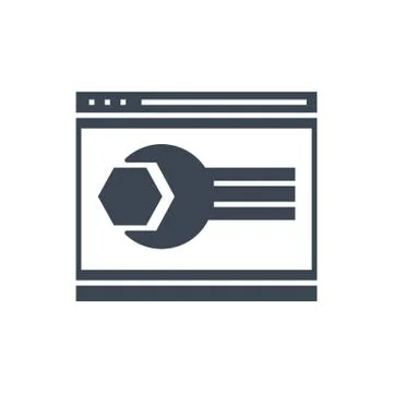 Website Optimization Vector Glyph Icon 스톡 일러스트