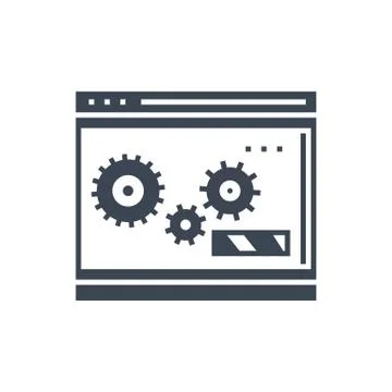 Website Optimization Vector Glyph Icon 스톡 일러스트