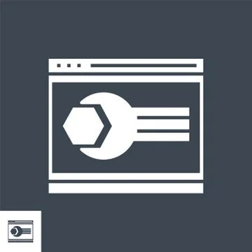 Website Optimization Vector Glyph Icon 스톡 일러스트