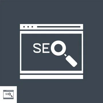 Website Optimization Vector Glyph Icon Stock Illustration