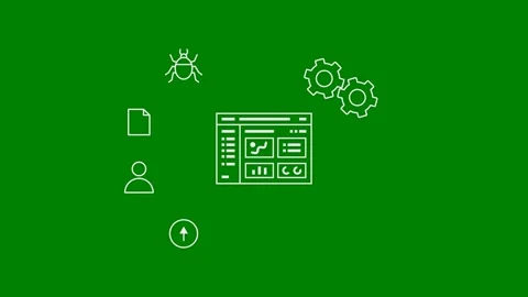 Website or App Maintenance - Maintenance Overhead - Green Screen, 7.5% Gray Video stock 336677943