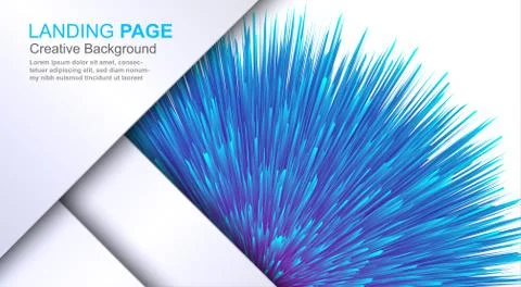 Website or mobile app landing page with abstract plush colorfull efect. Illustrazione stock
