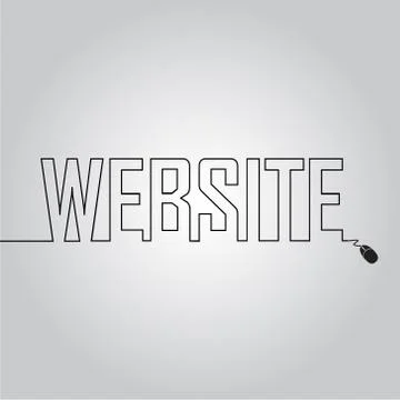 Website outline text concept illustration Stockillustratie
