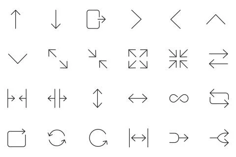 Website Outline UI Icons Stock Illustration